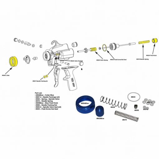 REBUILD KIT FOR GXPC/XPC SPRAY GUNS